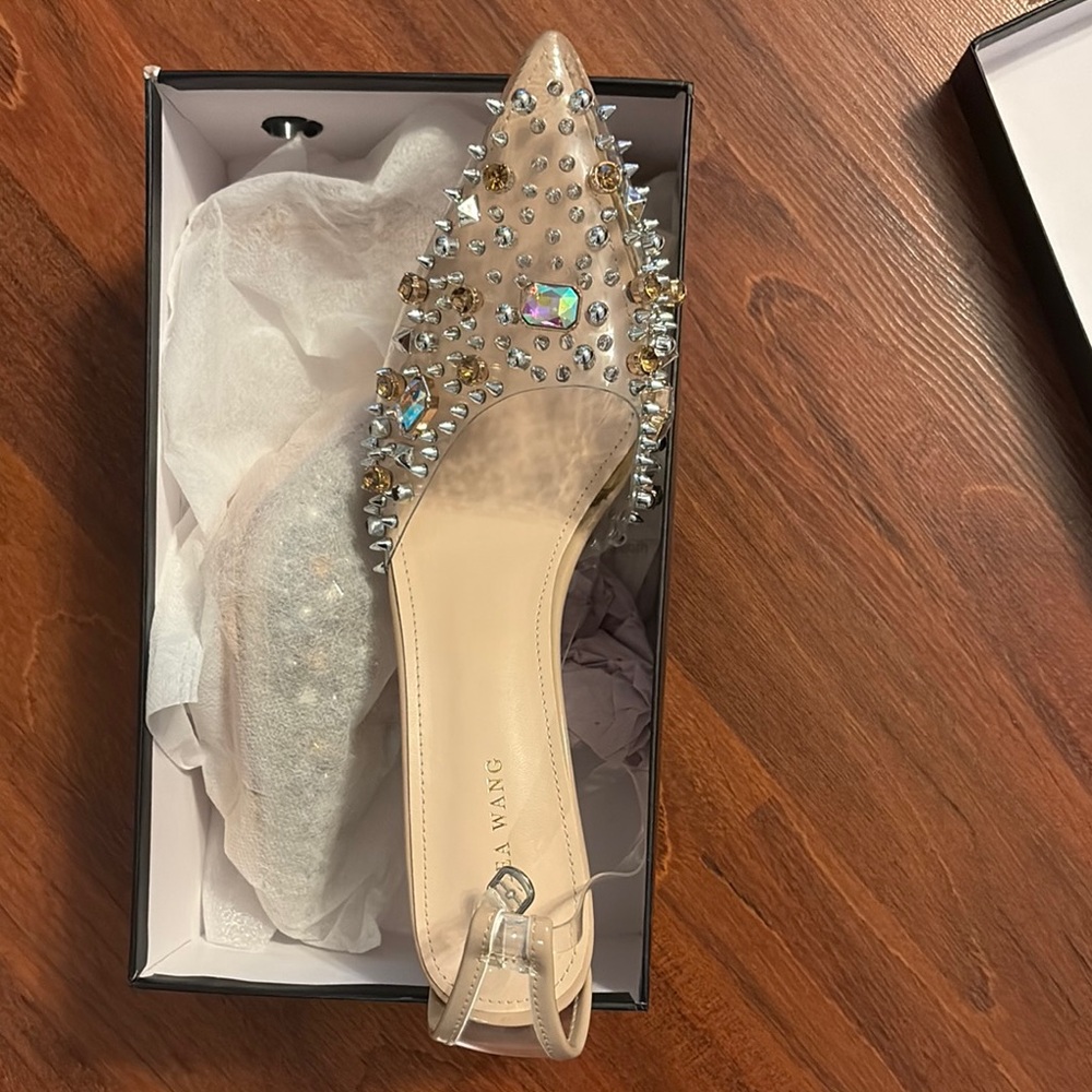 Azalea Wang Embellished PVC Pointed Toe Heels. Brand new sending an offering. - Picture 3 of 8
